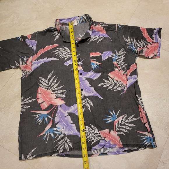 VTG Lee Mens Size L Large Hawaii Aloha Hawaiian Button Up T Shirt USA Made - Picture 5 of 7